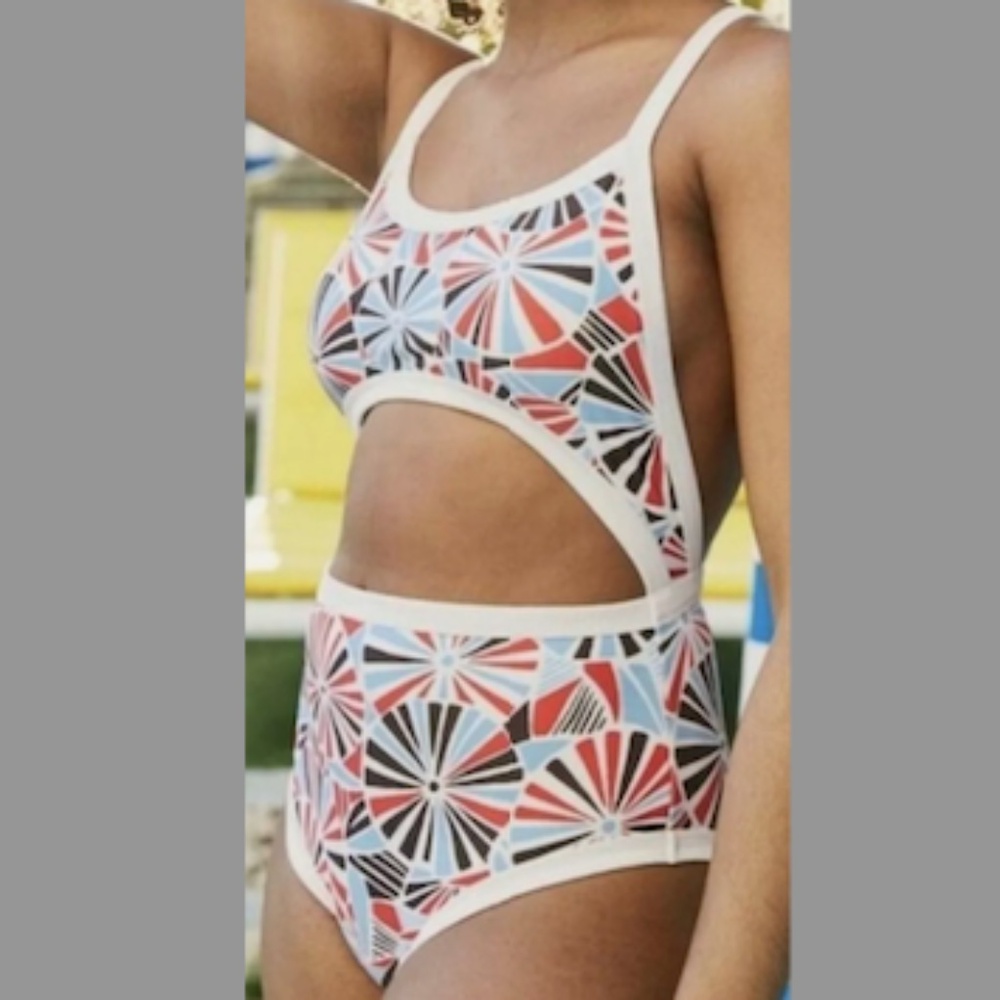 Aerie Multicolor Patterned One Piece Swimsuit